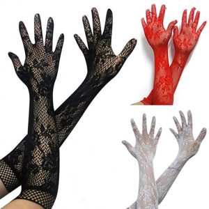 Long elastic sexy arm sleeve lace glove