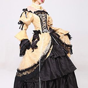 STYLE188- QUEEN THICK SATIN LACE DRESS