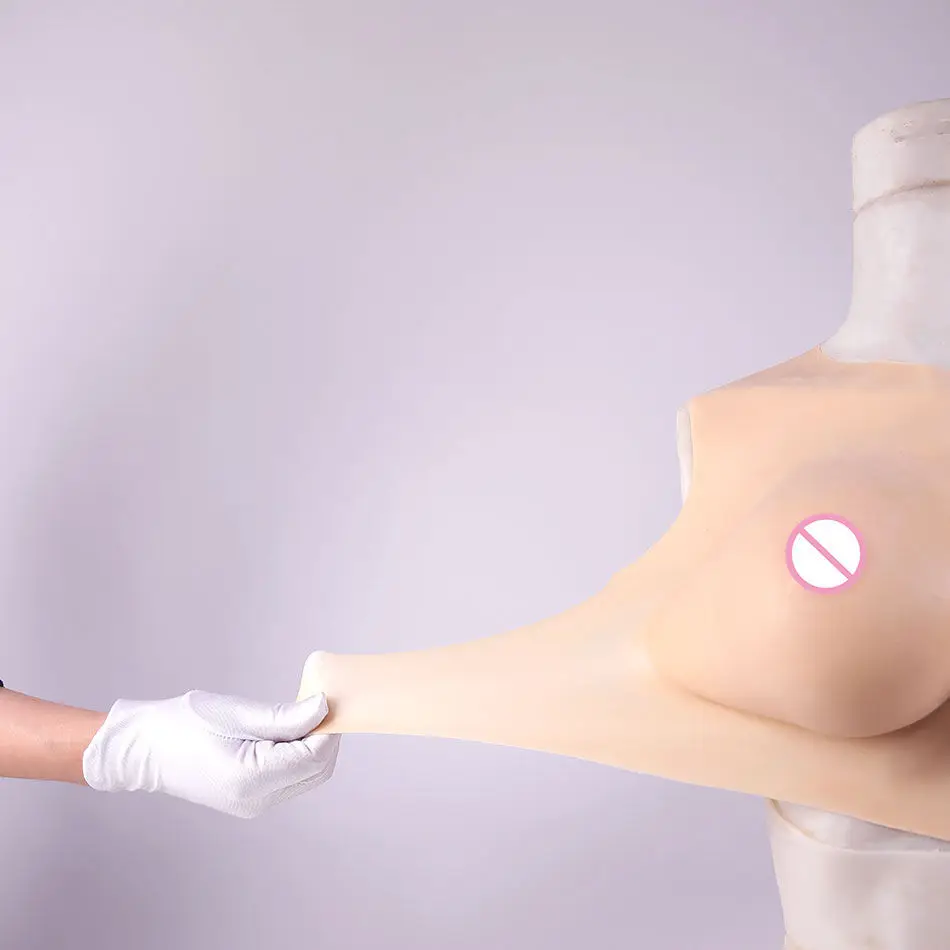 Round Neck Breast Form Soft Realistic Silicone Fake Boobs - Image 6